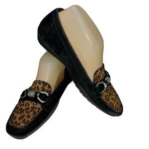 Geox Respira Women's Black Suede Loafer Comfort Shoe D9330M EU 37.5/US 7.5 SB15